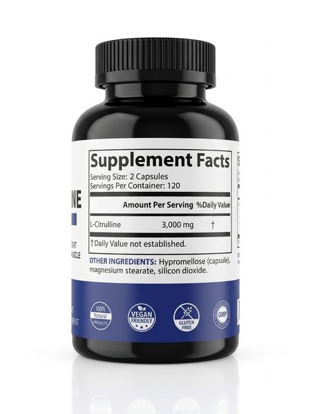 L-Citrulline Maximum Strength - Endurance, Performance & Récupération Musculaire - 240 Gélules