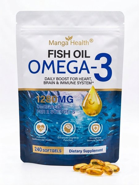 Omega-3 Fish Oil 1 280 mg (240 Softgels)